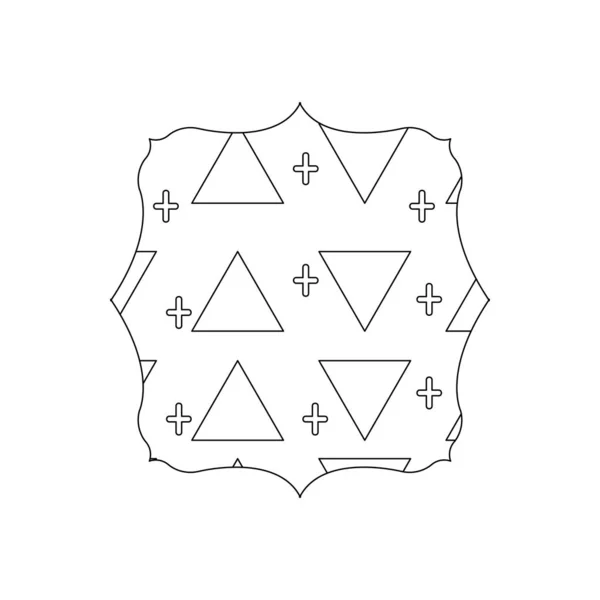 Linha Quadrada Com Estilo Memphis Desenho Geométrico Fundo Vetor Ilustração —  Vetores de Stock