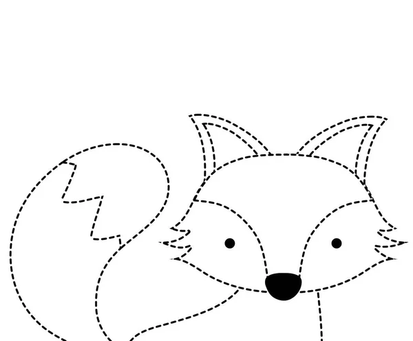 点状可爱的狐狸野生动物的森林向量例证 — 图库矢量图片