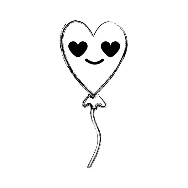 Forme Pointillee Coeur Ballon Amour Kawaii Dessin Anime Vectoriel Illustration Image Vectorielle Par Stockgiu C Illustration