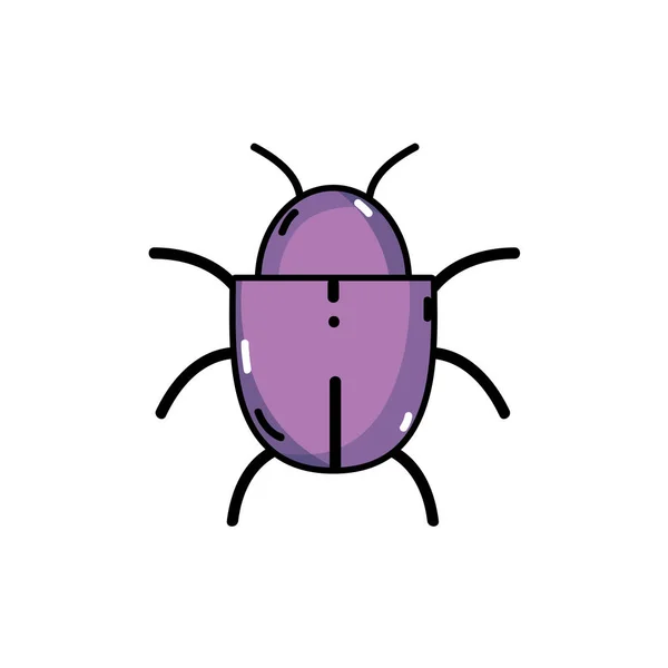 Spider Insect Web Danger Symbol Vector Illustration — Stock Vector
