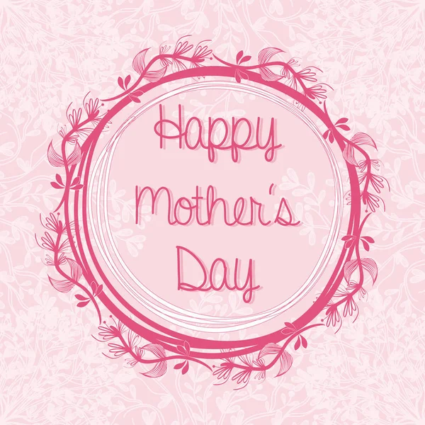 Happy Mothers Day Card Icon Vector Illustration Graphic Design — Stock Vector