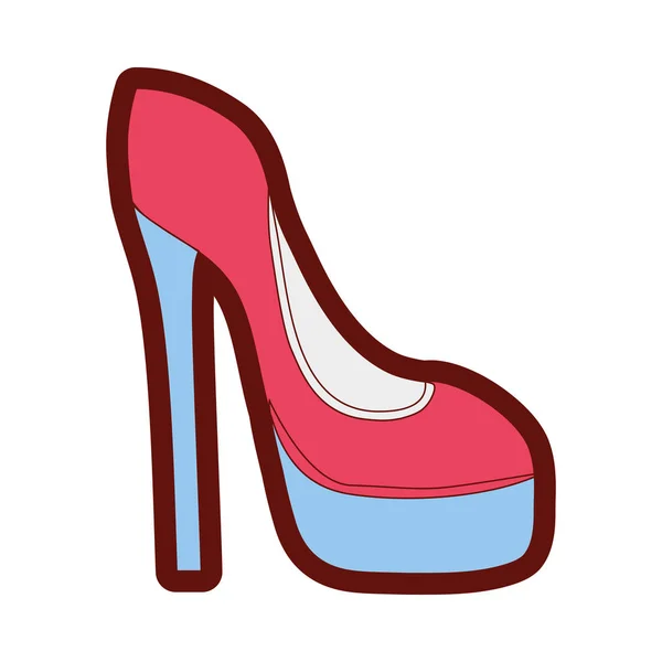 Tam Renkli Moda Topuklu Ayakkabılar Topuklu Ayakkabılarını Stil Vektör Çizim — Stok Vektör