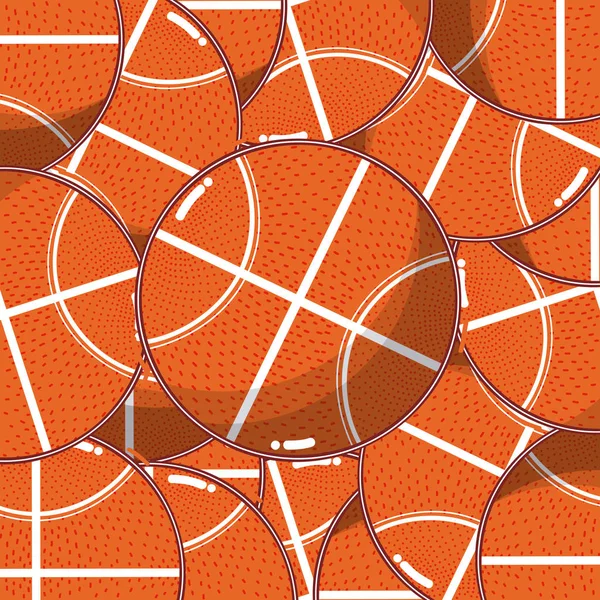 Basketball Sport Bälle Muster Hintergrund Vektor Illustration Grafik Design — Stockvektor