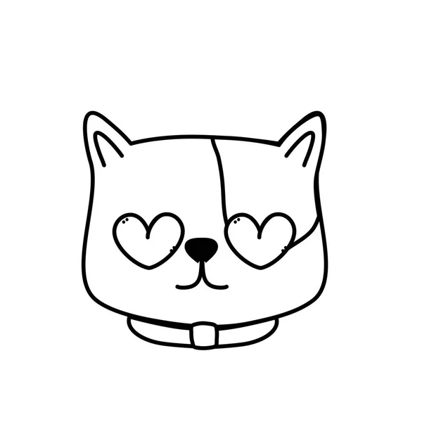 Dibujos Animados Gato Animal Mascota Gatito Tema Diseño Aislado Vector — Archivo Imágenes Vectoriales