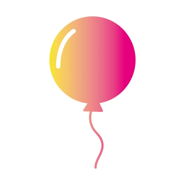 Silueta Globo Fiesta Celebración Decoración Diseño Vector Ilustración — Archivo Imágenes Vectoriales