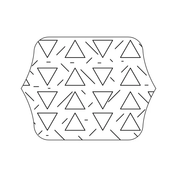 Kantenquadrat Mit Geometrischer Grafischer Memphis Hintergrundvektorillustration — Stockvektor