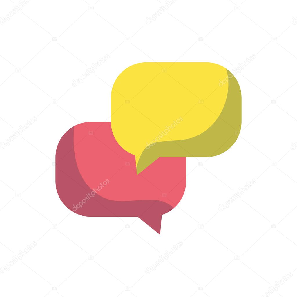 chat bubbles message text notes vector illustration