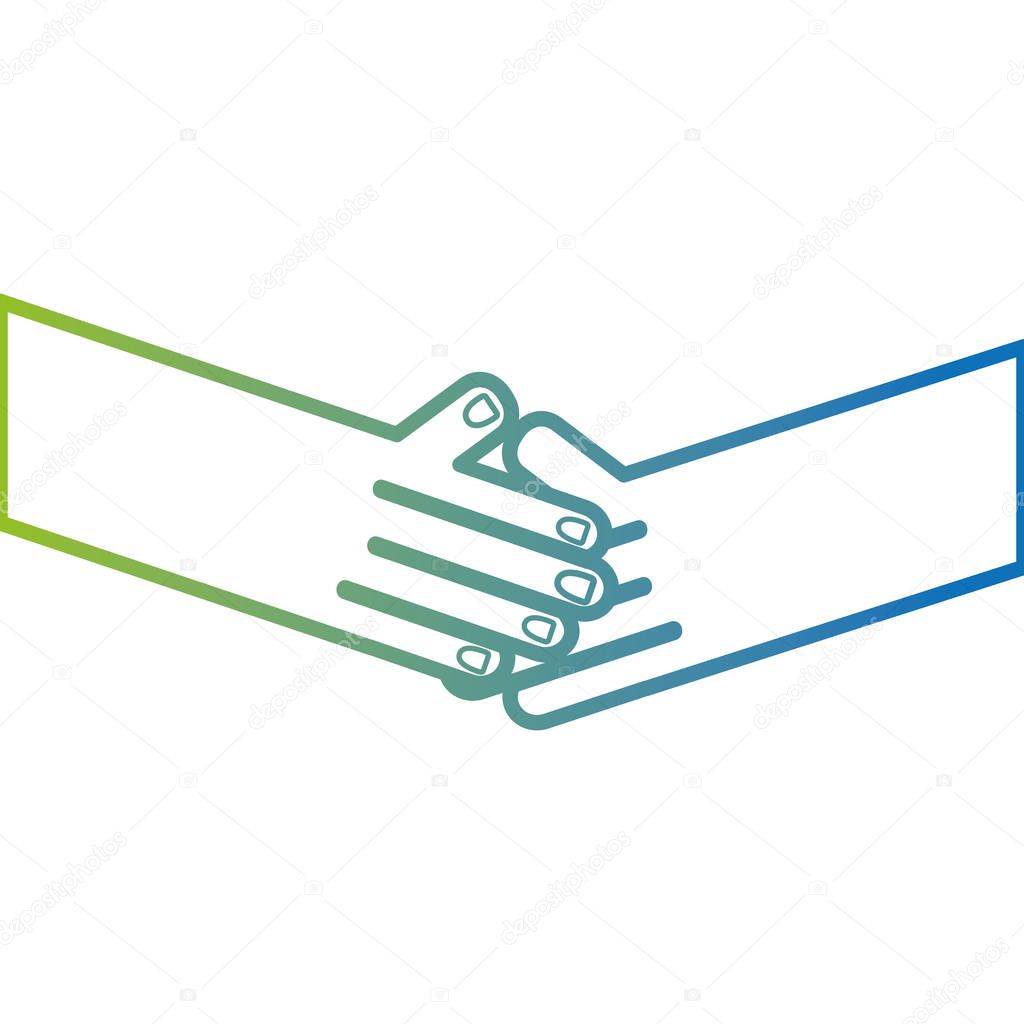 silhouette humans shaking hands with fingers and nails vector illustration