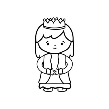 Prenses kraliyet İngiltere ve İmparatorluk Tema izole tasarım vektör çizim