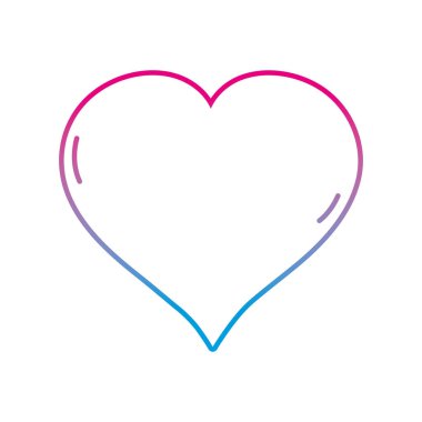 satır kalp aşk sembol simge romantizm vektör çizim