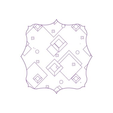 noktalı şekil kare geometrik tarzı grafik arka plan vektör çizim ile