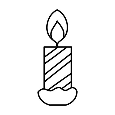 satır mum ateş kutlama süsleme tasarlamak vektör