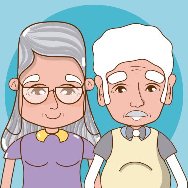 Şirin dedesi karikatür renkli arka plan vektör çizim grafik tasarım üzerine