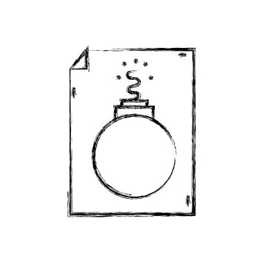 rakam tehlike bomba silah imha kağıt vektör çizim içinde