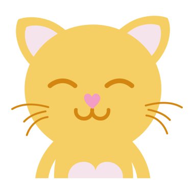 renkli uyuyan kedi sevimli kedi hayvan vektör çizim