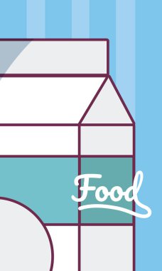 Süt kutusu içki ürün vektör çizim grafik tasarım