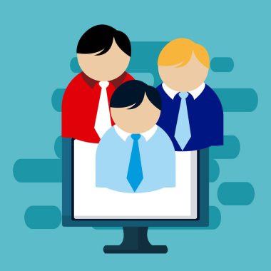 Veri merkezi Kullanıcı kavramı vektör çizim grafik tasarım