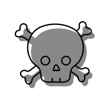 dansçı kafatası uyarı uyarı iletisi vektör çizim