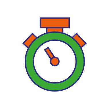 tam renkli Chronometre nesne zaman ölçü vektör çizim bilmek