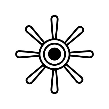 kontur dümen gemi deniz nesne tasarlamak vektör