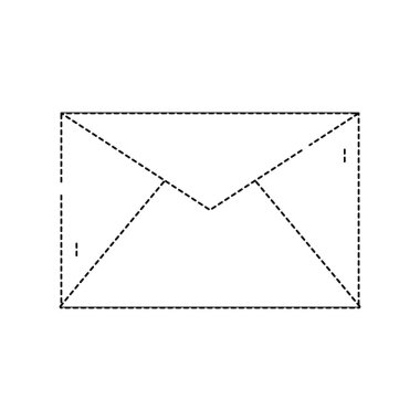 noktalı şekli e-posta mektup mesaj metin tasarım vektör çizim