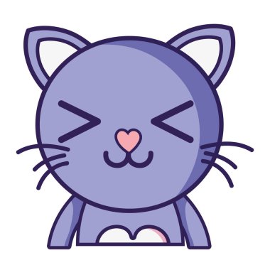 mutlu kedi sevimli kedi hayvan vektör çizim