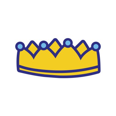 Taç kraliyet lüks ve takı Tema izole tasarım vektör çizim