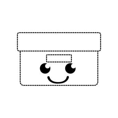 noktalı şekil gülümseme kutusu arşiv kawaii karikatür vektör çizim