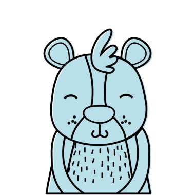 renk çok güzel ve gülümseme vahşi hayvan vektör çizim ayı