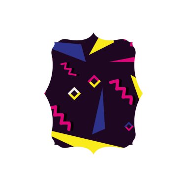 memphis tarzı arka plan vektör çizim ile dikdörtgen