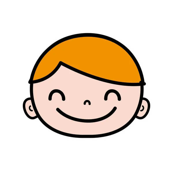 Ευτυχισμένο Avatar Αγόρι Κεφάλι Φως Καφέ Μαλλιά Εικονογράφηση Διάνυσμα — Διανυσματικό Αρχείο