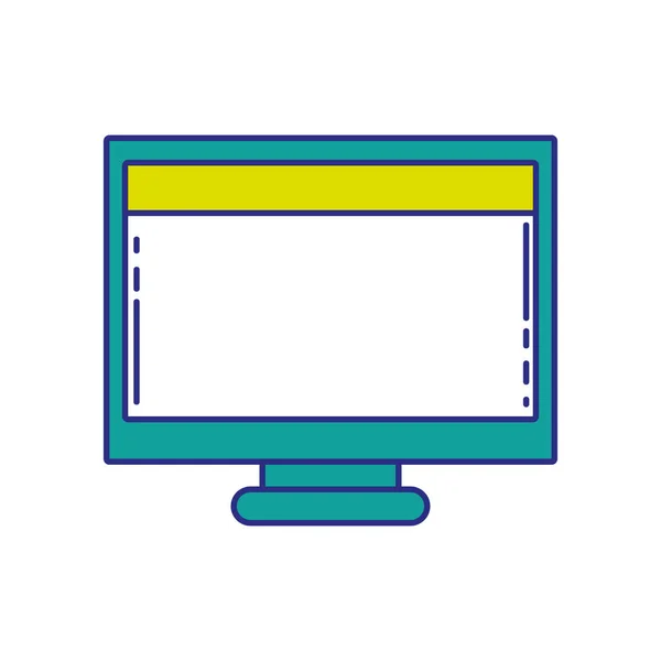 Technologia Komputerowa Pełny Kolor Ekranu Webside Projektowania Wektorowa — Wektor stockowy