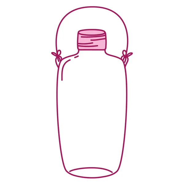 Bocal Maçon Long Couleur Avec Illustration Vectorielle Style Poignée Métallique — Image vectorielle