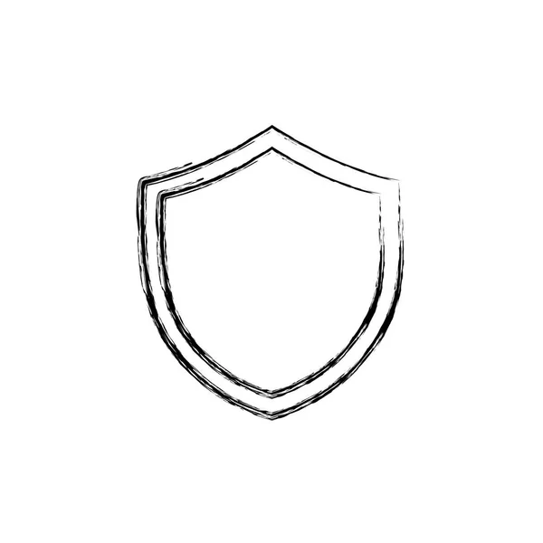 Figura Escudo Protección Web Símbolo Vector Ilustración — Vector de stock