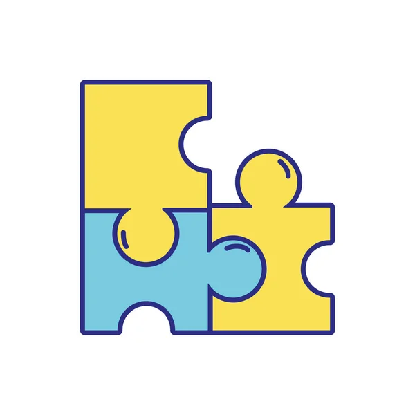 Puzzle Kusů Hra Idea Řešení Vektorové Illutration — Stockový vektor