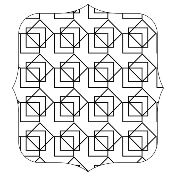 パターンを持つ方形シームレスな図形背景スタイルのベクトル図 — ストックベクタ