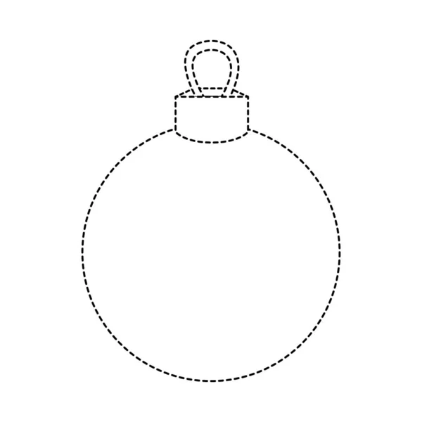 Forma Pontilhada Círculo Bola Decoração Para Natal Design Vetor Ilustração —  Vetores de Stock