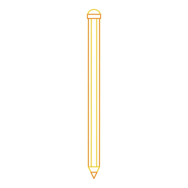 Garis Warna Pensil Sekolah Objek Pendidikan Desain Gambar Vektor - Stok Vektor