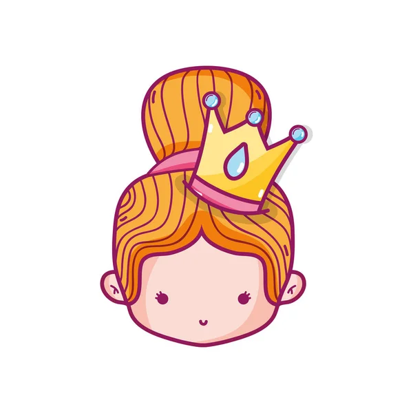 Princesa Del Reino Real Tema Imperial Diseño Aislado Ilustración Vectorial — Vector de stock