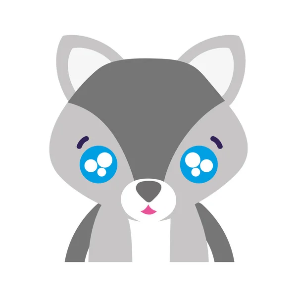カラフルな驚いて狐かわいい野生動物のベクトル図 — ストックベクタ