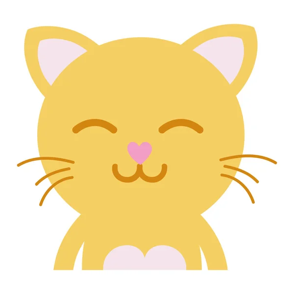 Барвистий Сплячий Кіт Чарівна Котяча Тварина Векторні Ілюстрації — стоковий вектор