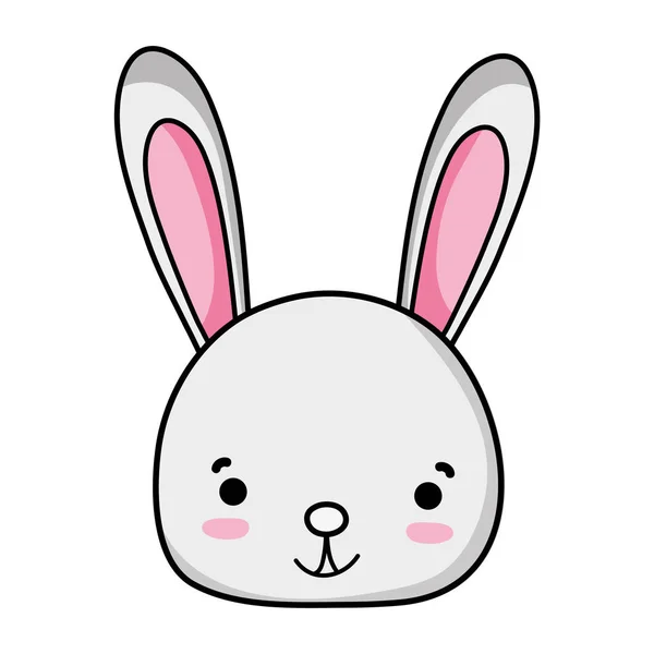 Sourire Tête Lapin Animal Sauvage Vecteur Illustration — Image vectorielle