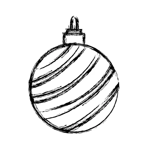 Figur Cirkel Bollen Till God Jul Dekoration Vektorillustration — Stock vektor