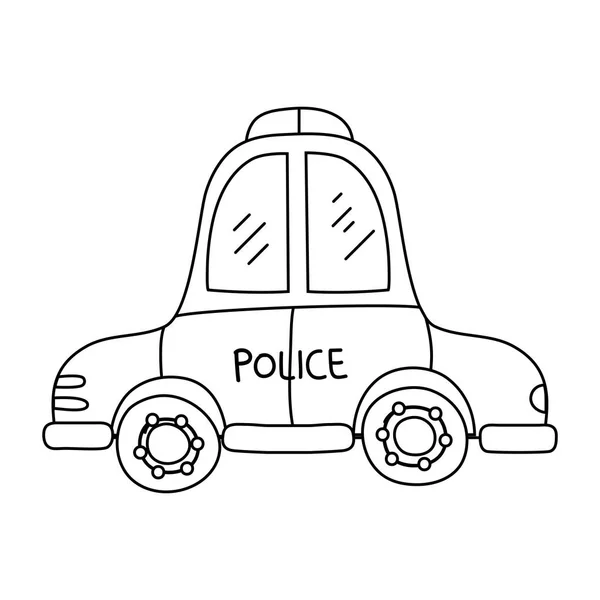 サイレンのベクトル図と線緊急警察車の輸送 — ストックベクタ