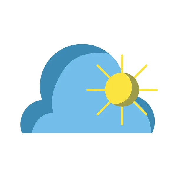 Облако Солнечной Погодой Векторной Иллюстрации Неба — стоковый вектор