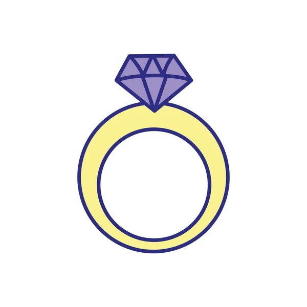 Diamant Aus Edelsteinschmuck Und Edlem Thema Isoliert Design Vektor Illustration — Stockvektor