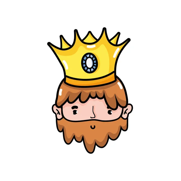 Roi Royaume Royal Thème Impérial Conception Isolée Illustration Vectorielle — Image vectorielle