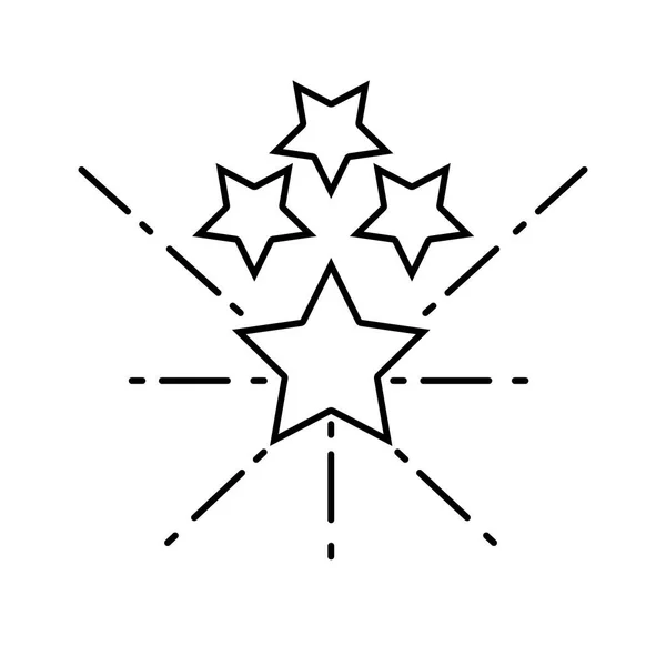 空デザインのベクトル図のラインの光沢がある星アート — ストックベクタ
