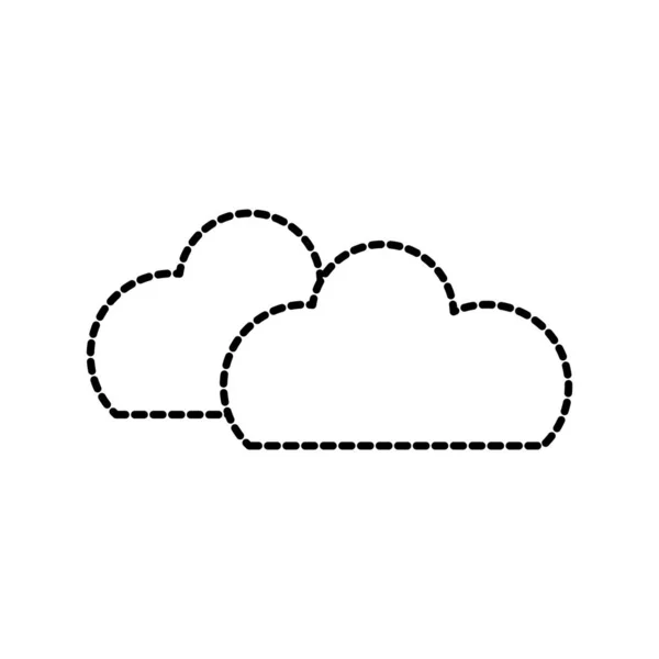 Σύννεφα Του Ουρανού Και Φύσης Θέμα Καιρού Απομονωμένη Σχεδιασμό Εικονογράφηση — Διανυσματικό Αρχείο