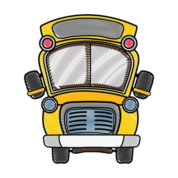 Reszelt Iskola Busz Közlekedés Oktatás Utazási Vektoros Illusztráció — Stock Vector